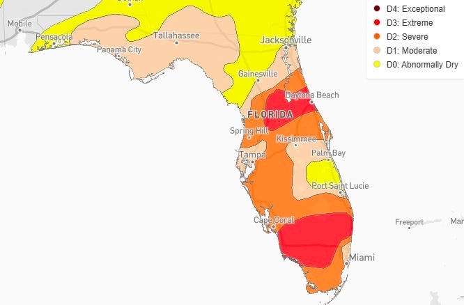 23 Florida counties under burn bans as drought conditions continue. See list of driest counties