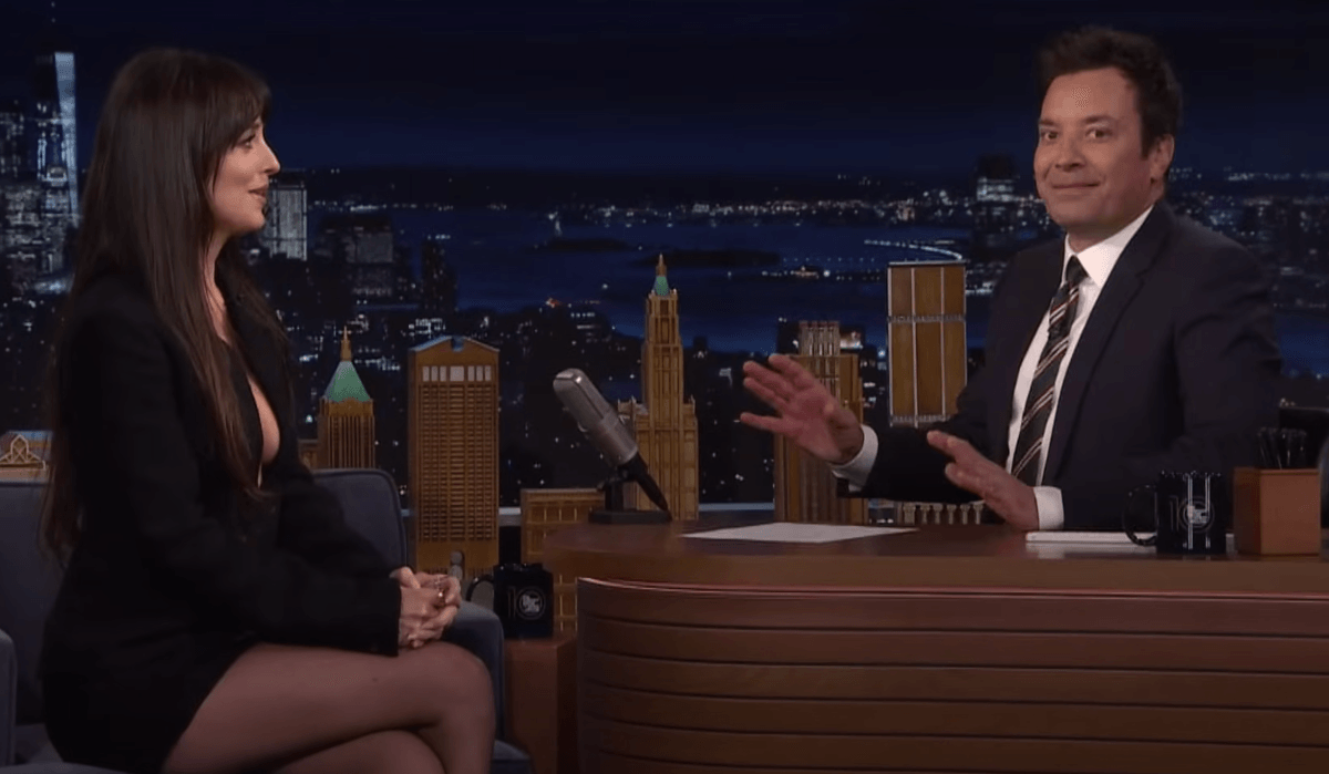 Dakota Johnson's Revealing Dress Causes Awkward Interaction With Jimmy Fallon