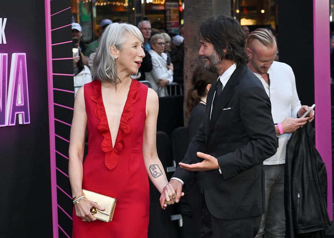 Keanu Reeves Has Swoon-Worthy Reaction to Spotting Girlfriend Alexandra Grant on the 'Ballerina' Red Carpet