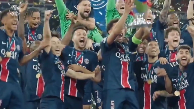 Paris Saint-Germain win the UEFA Champions League!