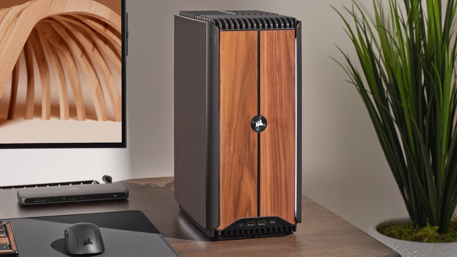 Corsair's new One i600 mini PC packs an RTX 5080 into a stunning understated wood panel case