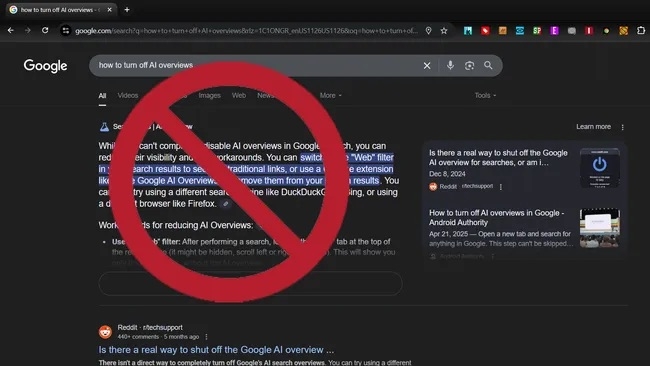 Google search's AI overviews are awful, but here's a browser extension that gets rid of them