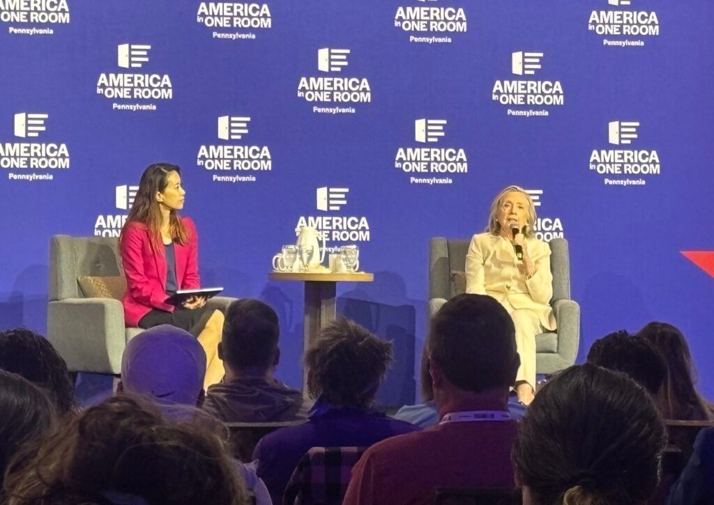 Hillary Clinton says she's not sure if America will remain the world's top superpower