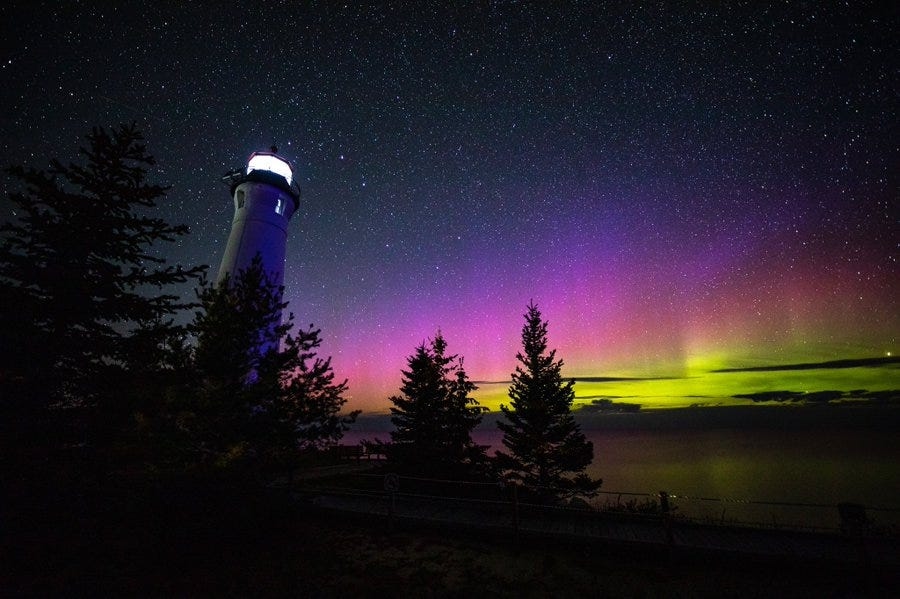 Is Florida on the list of states expected to see northern lights on Tuesday night?