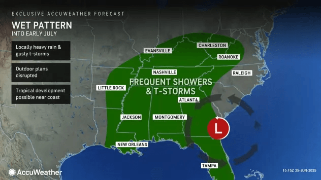 Pensacola area will see frequent showers, thunderstorms into early July