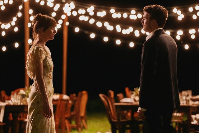 Dakota Johnson and Pedro Pascal's Meet-Cute Gets Interrupted by Chris Evans in Exclusive 'Materialists 'Scene