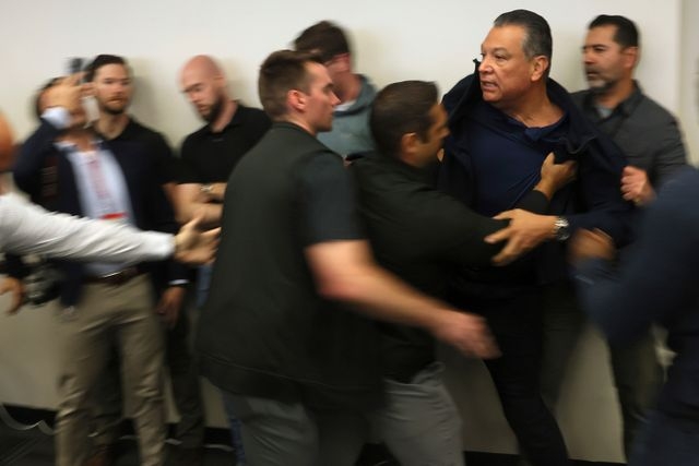 California Sen. Alex Padilla Forced to the Ground and Handcuffed for Asking Question at Homeland Security Event: Watch