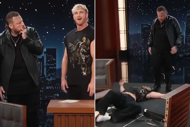 Jelly Roll Chokeslams Logan Paul Through a Desk After Wrestler Trash-Talks Him