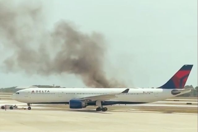 Delta Plane Bursts Into Flames on Orlando Runway as Passengers Evacuate on Emergency Slides
