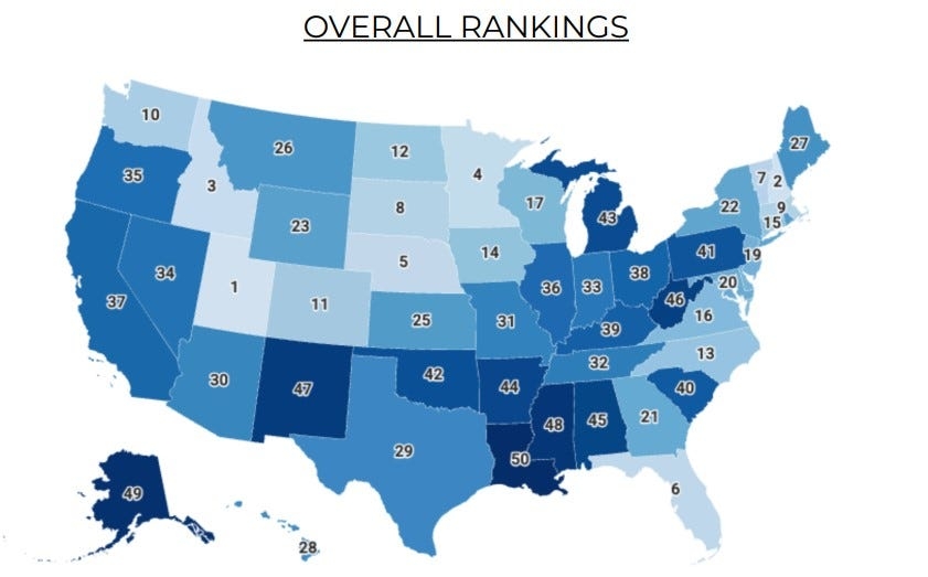 Every US state rated in health, pollution, finances: How did New York do?