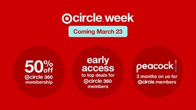Target Circle Week Returns March 23-29 -- Seven Days of Big Deals with Savings Up to 40%
