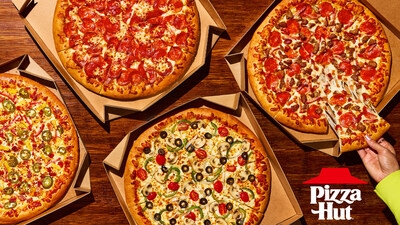 PIZZA HUT® IS HOOKING YOU UP WITH THE NEW HUT LOVER'S PIZZAS®: FOUR LEGENDARY PIZZAS. ONE UNDENIABLE PRICE.