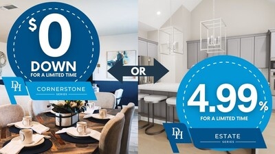 Dunhill Homes Announces Zero Down and Zero Due at Move-in Program on Select Inventory Homes