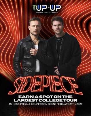 Monster Energy Up & Up Festival Announces Sidepiece as Spring 2025 Headliner for Crowdfunded College Tour