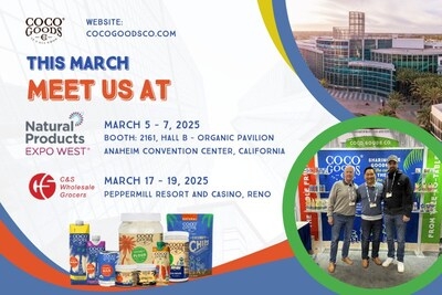 CocoGoodsCo greeting in Natural Products Expo West 2025 and C&S Trade Show 2025