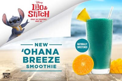 Tropical Smoothie Cafe® Debuts First-Ever Disney Collaboration Featuring the New 'Ohana Breeze Smoothie Inspired by "Lilo & Stitch"