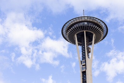 Space Needle Opens First Otis Double-Deck, Panoramic Glass Elevator
