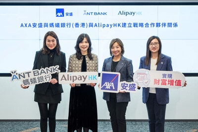 AXA, Ant Bank (Hong Kong) and AlipayHK Forge Strategic Partnership