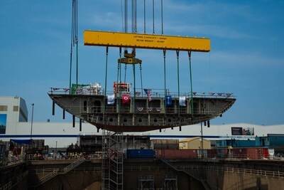 Matson, Hanwha Philly Shipyard Mark "Aloha Class" Ship Construction Milestone with Dock-Mounting Ceremony