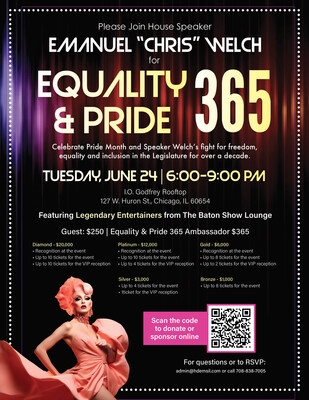 House Speaker Emanuel "Chris" Welch to Host 3rd Annual Pride Month Celebration on June 24th
