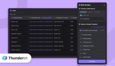 Thunderbit Launches Vertical AI Web Data Extraction Agent Built for Business Users