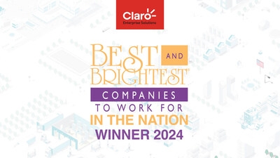 Claro Enterprise Solutions Named One of the Nation's Best and Brightest Companies to Work For