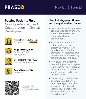 PhaseV to Host New Webinar Episode on Patient-Centric Clinical Development