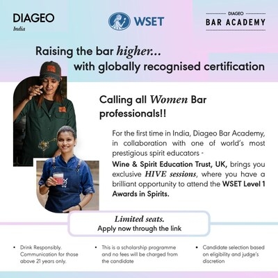 Diageo India and WSET Launch Landmark Initiative powered by Diageo Bar Academy to Empower Women in the Bar Industry