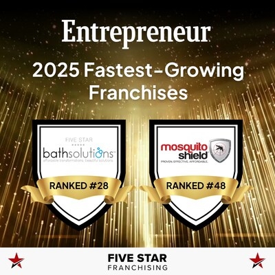 Five Star Franchising brands named among Entrepreneur's fastest-growing franchises