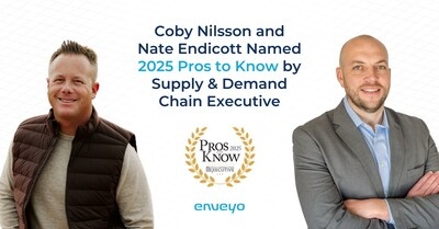 Enveyo CEO & Co-Founder, Coby Nilsson, and SVP of Growth, Nate Endicott, Win Supply & Demand Chain Executive's 2025 Pros to Know Award