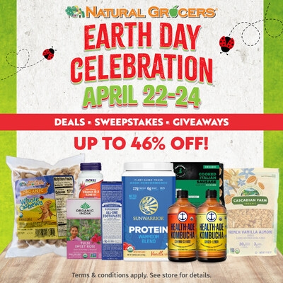 Natural Grocers® Honors Earth Day with Special Deals, Freebies and Sweepstakes
