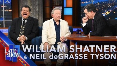 A Cosmic Banter: William Shatner & Neil deGrasse Tyson Go Wild on The Late Show with Stephen Colbert
