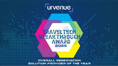 UrVenue Wins "Overall Reservation Solution Provider of the Year" at TravelTech Breakthrough Awards