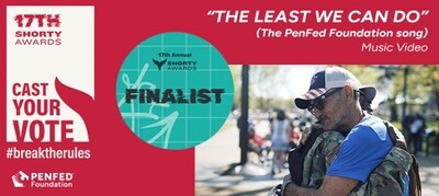 The PenFed Foundation Selected as a Finalist at the 17th Annual Shorty Awards
