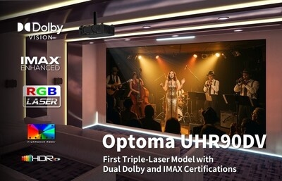Optoma UHR90DV Home Theater Flagship - First Triple-Laser Model with Dual Dolby and IMAX Certifications