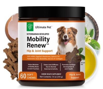 Ultimate Pet Nutrition Launches Mobility Renew, A Breakthrough Joint Support Formula for Dogs