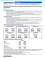 Jack Henry & Associates, Inc. Reports Fourth Quarter and Full Year Fiscal 2025 Results