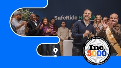 SafeRide Health Ranks No. 358 on the 2025 Inc. 5000 List of America's Fastest-Growing Private Companies