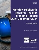 Mental Health Conditions Ranked as the Number One Telehealth Diagnostic Category Nationally and in All Regions from July to December 2024