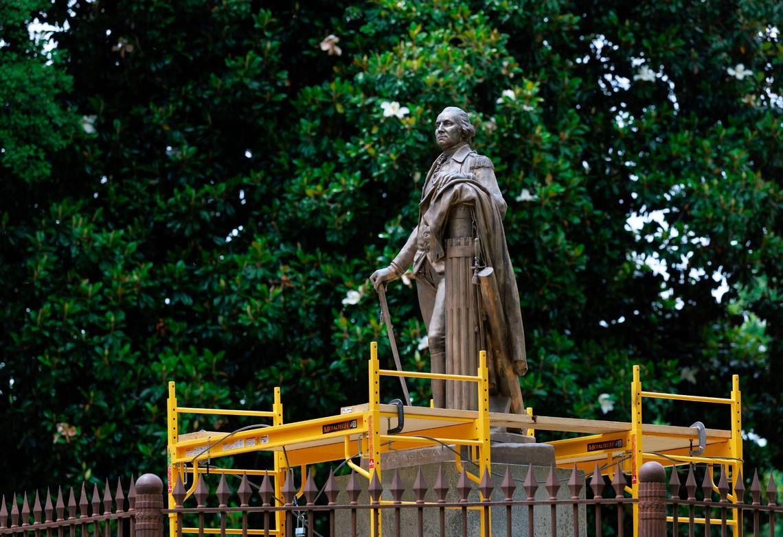 Raleigh's bronze tribute to George Washington gets a makeover