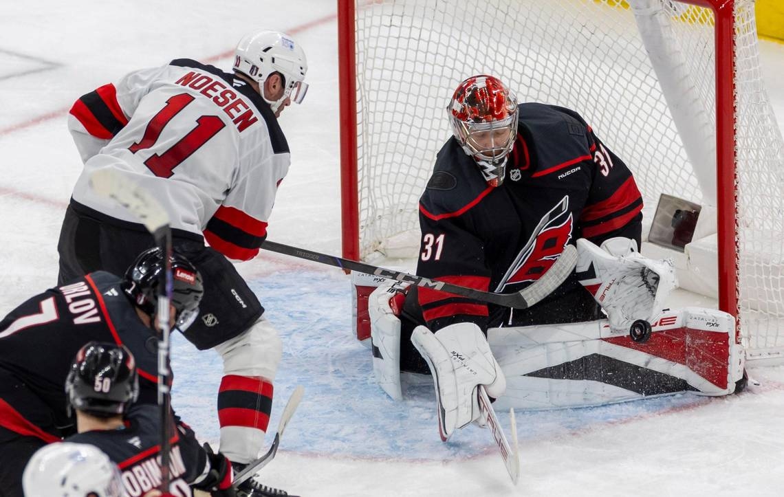 Hurricanes take 2-0 series lead on Devils on stellar effort from Frederik Andersen