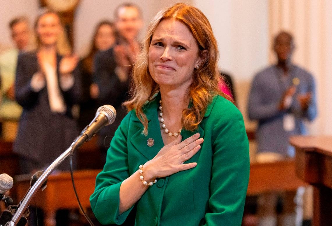 Justice Allison Riggs sworn in after six-month election battle with GOP challenger