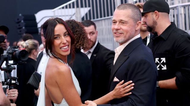 Brad Pitt Misses Kiss From Girlfriend Ines de Ramon in Awkward Video