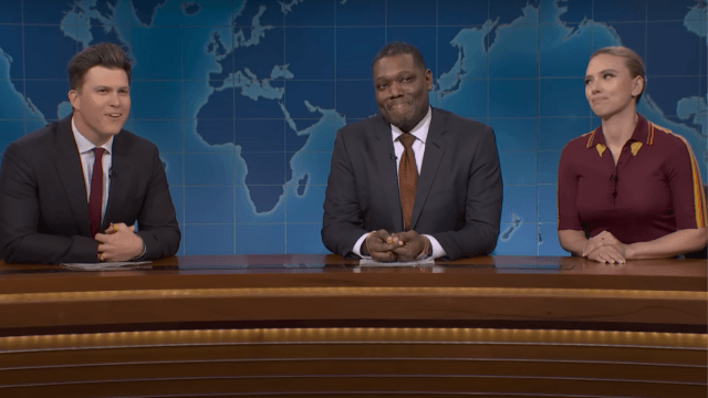 Scarlett Johansson Joins Husband Colin Jost on SNL for Sweet Revenge