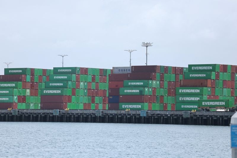 Tariff-fueled surge in container shipping rates shows signs of peaking