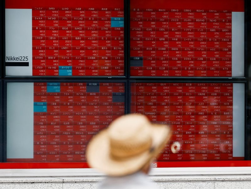 Japan index hits record high on earnings boost, other Asian markets ease