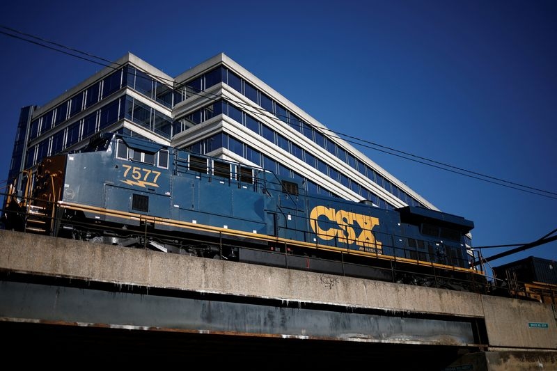 CSX working with Goldman Sachs to explore strategic options, Bloomberg News reports