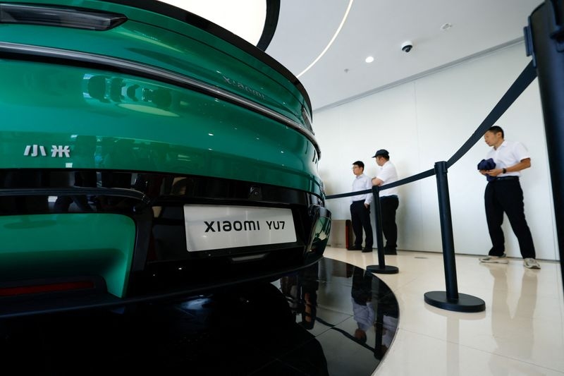 Shares of China's Xiaomi surge after launch of electric vehicle YU7