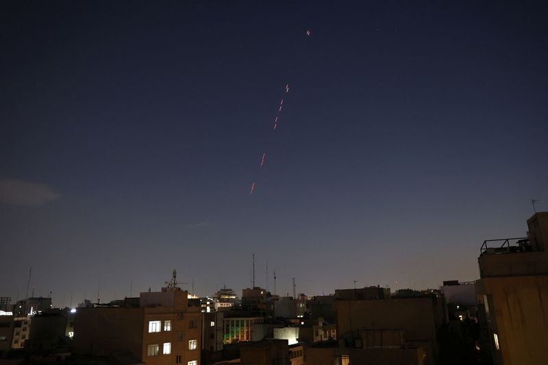 Air defences activated in Tehran to intercept Israeli projectiles, IRNA says