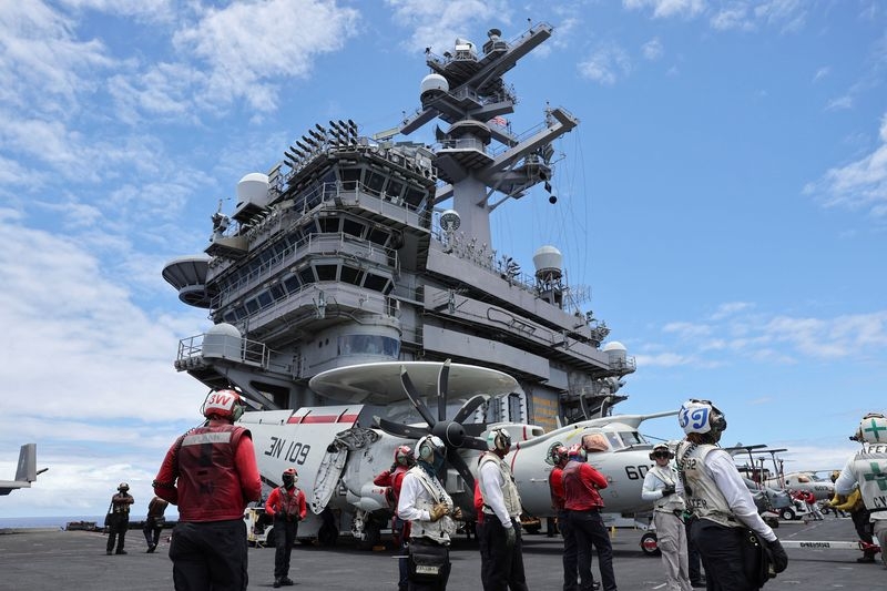 US aircraft carrier enters South Korean port as show of force